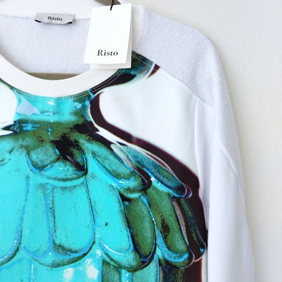 Risto Doppio Artichoke Side-Zip Boxy Sweater - Picture 3 of 8